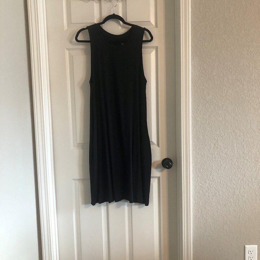 Time and Tru black‎ round neck jersey dress with pockets size XXL